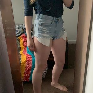 Blue jean shorts